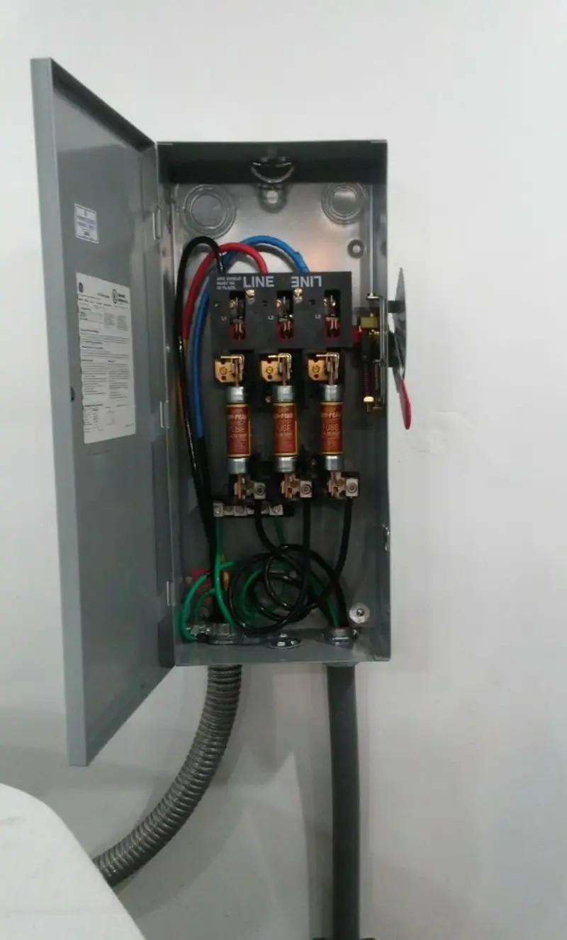 Three-phase disconnect switch installed for Electrical Wiring & Rewiring in Temple Hills